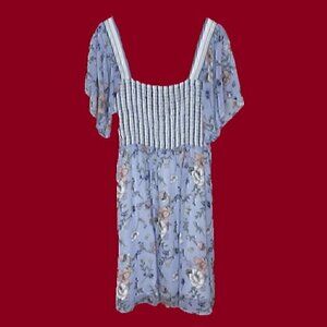 NWT Floral Print Babydoll Summer Dress - Size M